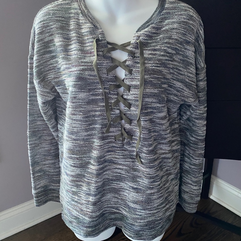 Like New Kut From The Kloth Marled Laced Henley, S